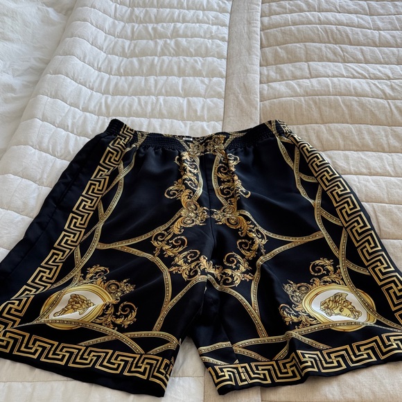 Versace Other - Versace Black and Gold Baroque Shorts